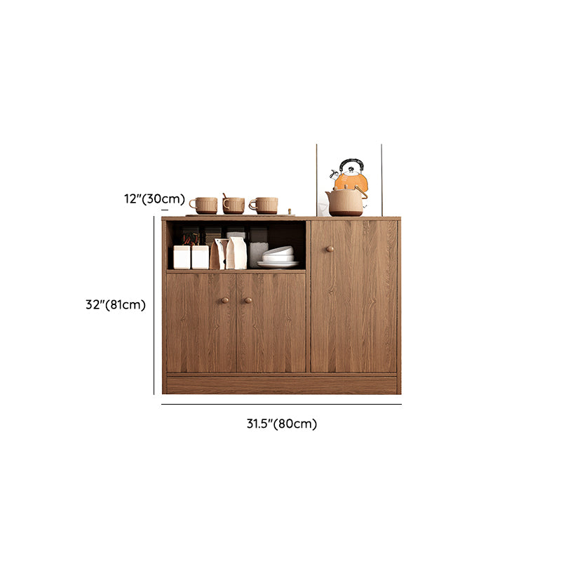 Modern Style Dining Server Engineered Wood Server with Open Storage