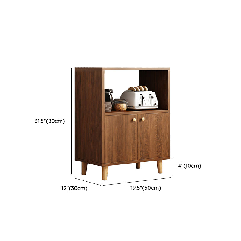 Modern Style Dining Server Engineered Wood Server with Open Storage