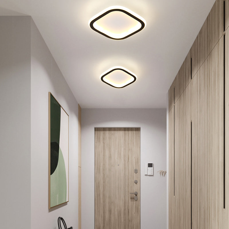 LED Ceiling Lamp Modern Style Ceiling Mount Light with Silica Gel Shade for Bedroom