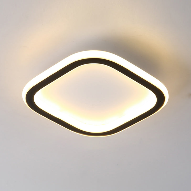 LED Ceiling Lamp Modern Style Ceiling Mount Light with Silica Gel Shade for Bedroom