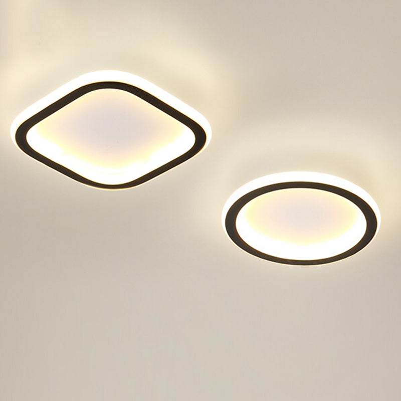 LED Ceiling Lamp Modern Style Ceiling Mount Light with Silica Gel Shade for Bedroom