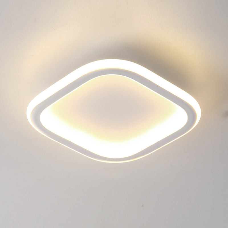 LED Ceiling Lamp Modern Style Ceiling Mount Light with Silica Gel Shade for Bedroom