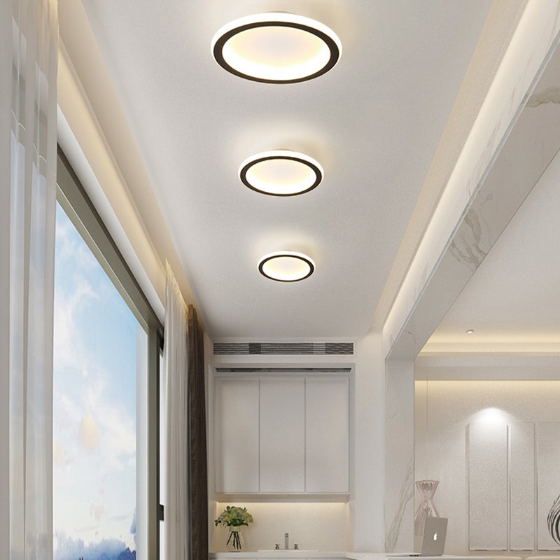 LED Ceiling Lamp Modern Style Ceiling Mount Light with Silica Gel Shade for Bedroom