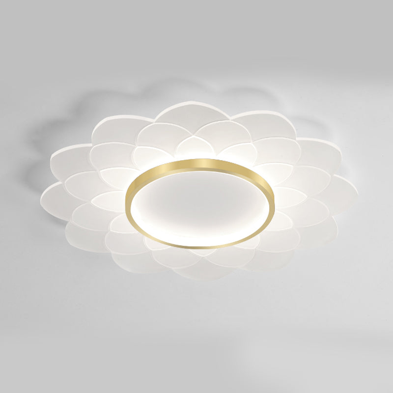 Nordic Style Ceiling Light Flower Flush Mount with Acrylic for Bedroom