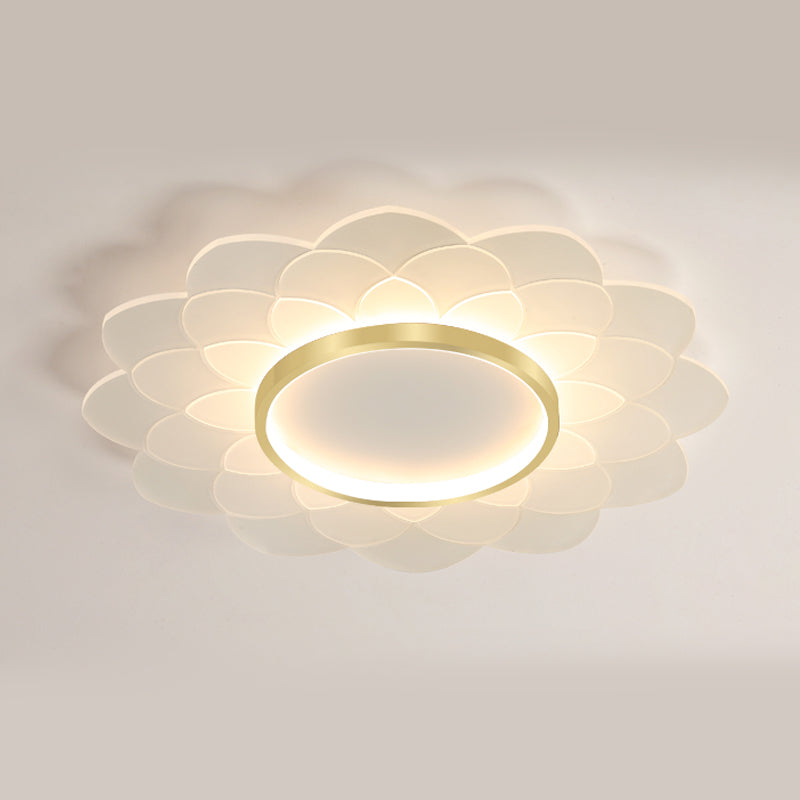 Nordic Style Ceiling Light Flower Flush Mount with Acrylic for Bedroom