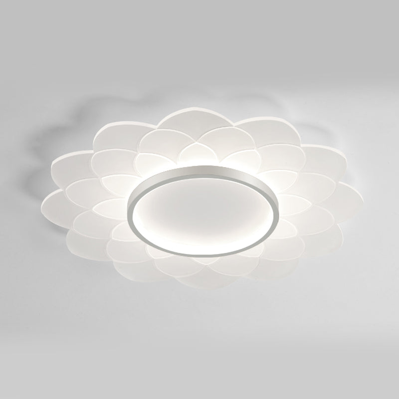 Nordic Style Ceiling Light Flower Flush Mount with Acrylic for Bedroom