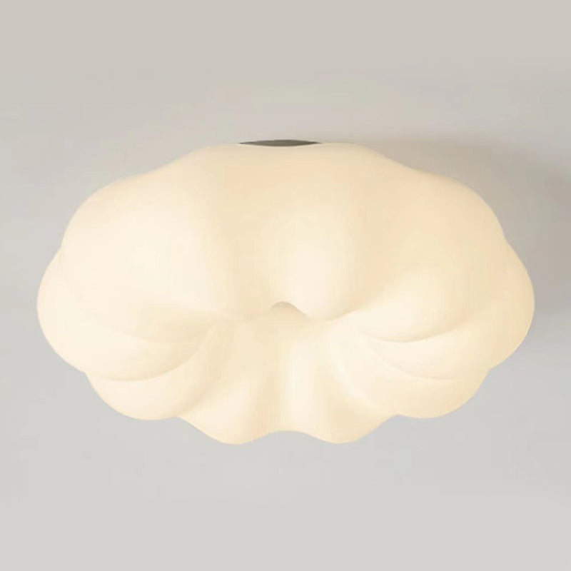 White Ceiling Light LED Ceiling Mount Light with Plastic Shade for Bedroom