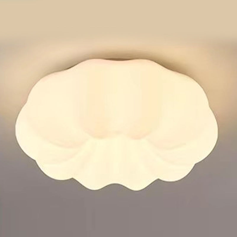 White Ceiling Light LED Ceiling Mount Light with Plastic Shade for Bedroom