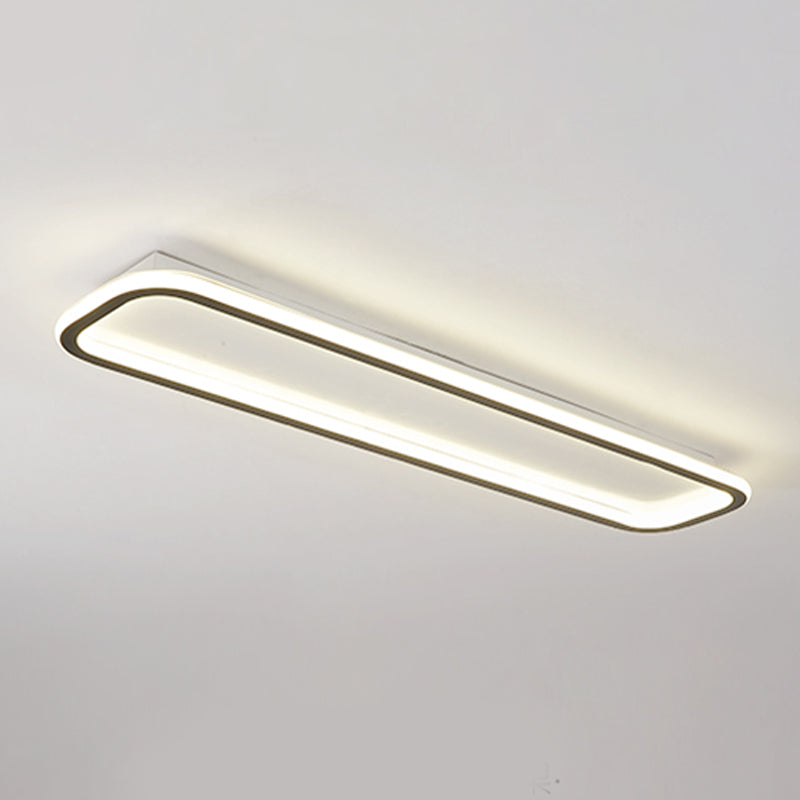 Minimalism Flush Mount Rectangle Metal LED Ceiling Light Fixture for Corridor