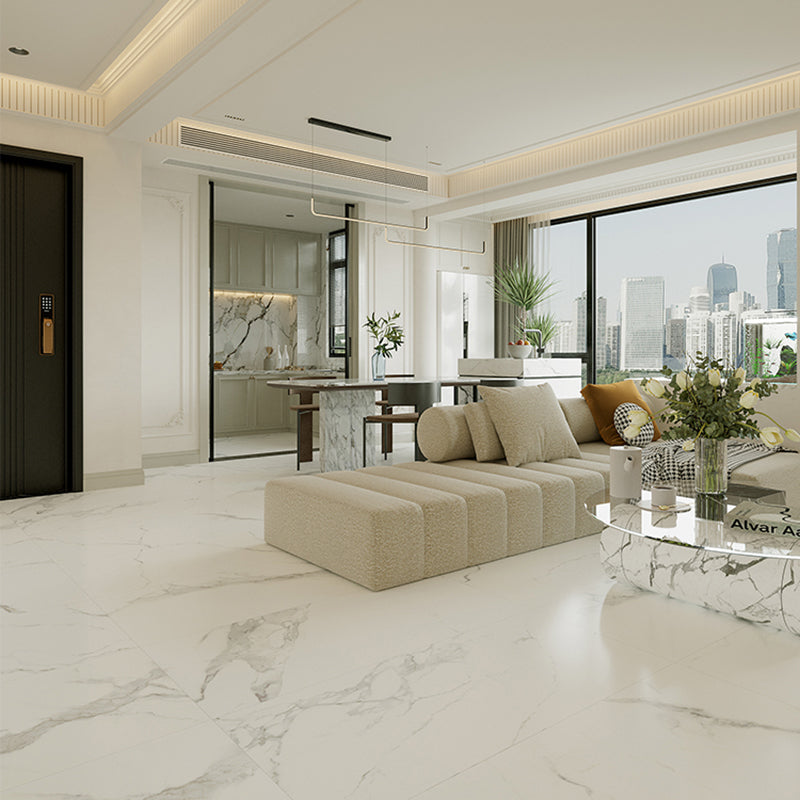 Marble Rectangular Singular Tile Mirrored Floor and Wall Tile