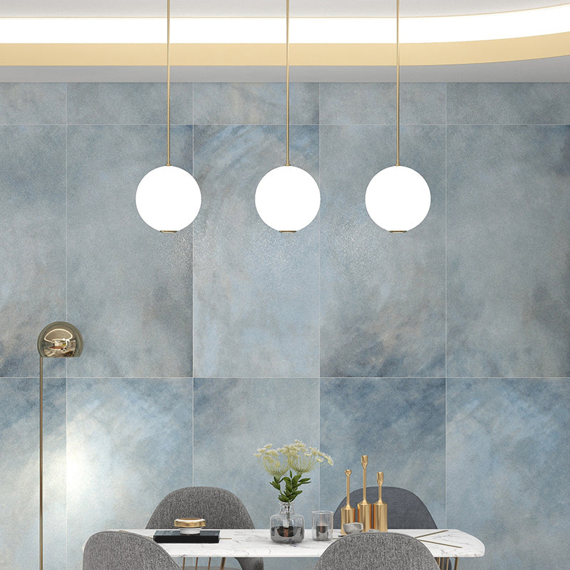 Blue Singular Tile Modern Marble Rectangular Floor and Wall Tile