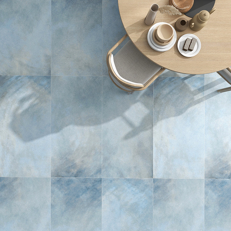 Blue Singular Tile Modern Marble Rectangular Floor and Wall Tile