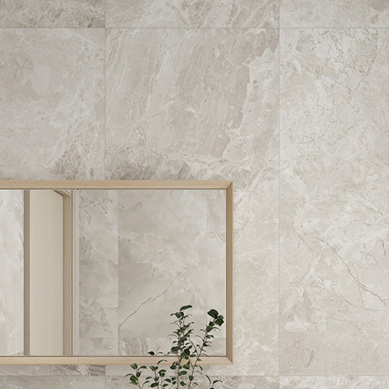 Marble Singular Tile Mirrored Rectangular Floor and Wall Tile