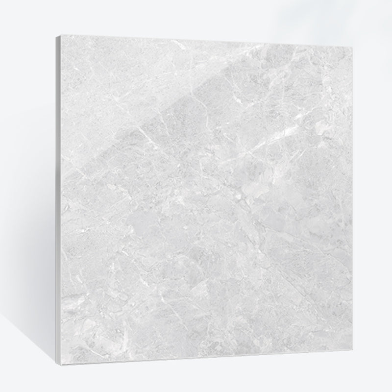 Marbling Square Floor Tile Straight Edge Slip Resistant Polished Tile