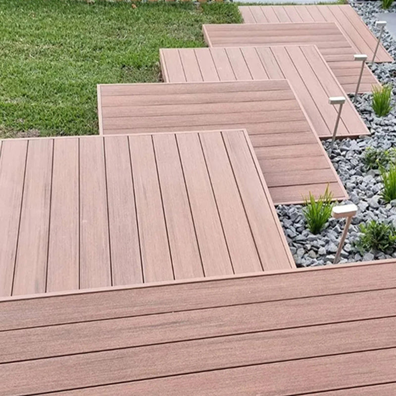 Contemporary Water Resistant Floor Tile Smooth Click Lock Engineered Wood for Patio Garden