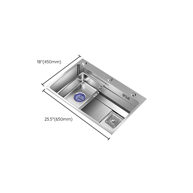 Modern Kitchen Sink Stainless Rectangular Pull-out Faucet Kitchen Sink