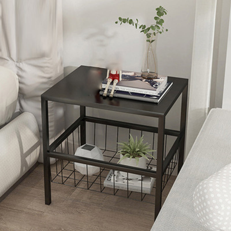 Open Storage Bed Nightstand Contemporary Night Table for Bedroom