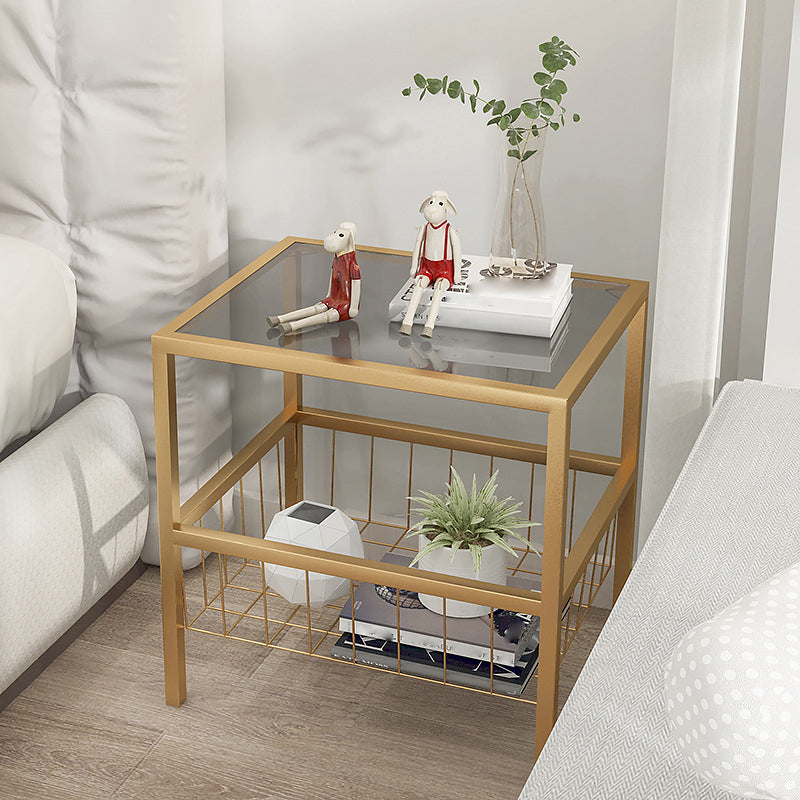 Open Storage Bed Nightstand Contemporary Night Table for Bedroom