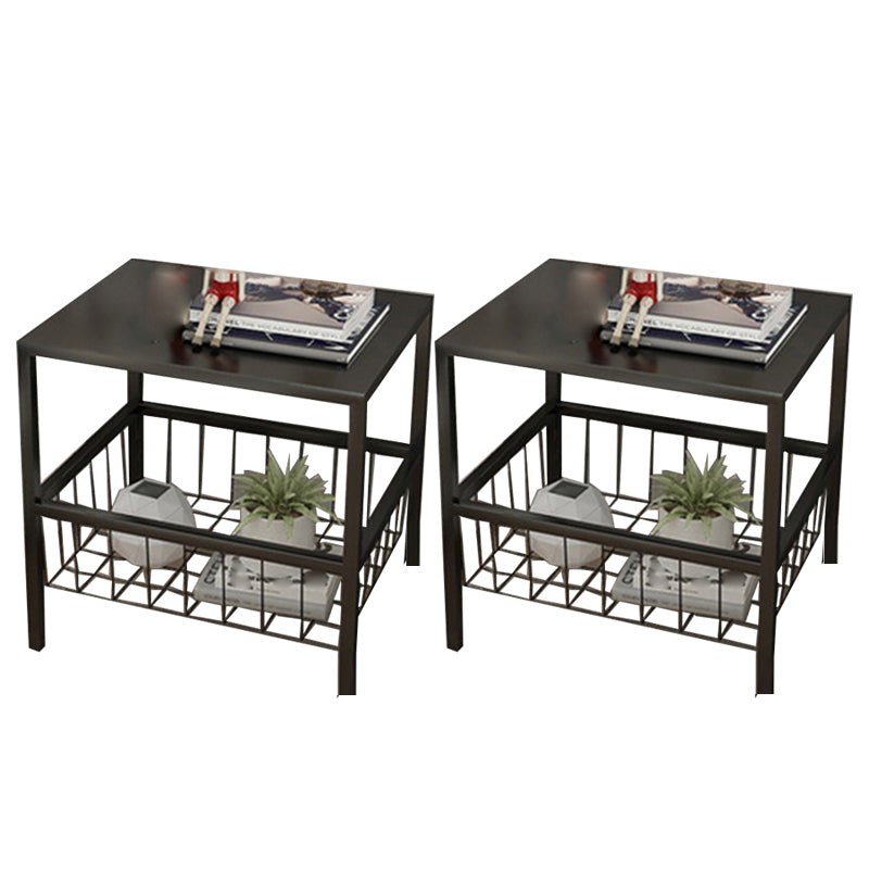 Open Storage Bed Nightstand Contemporary Night Table for Bedroom