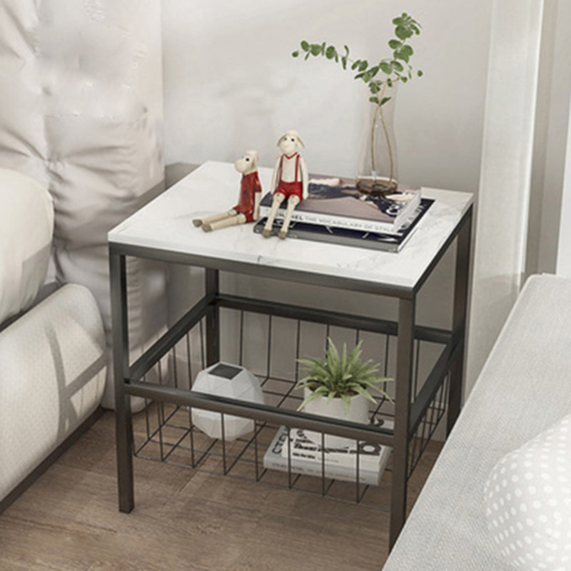 Open Storage Bed Nightstand Contemporary Night Table for Bedroom