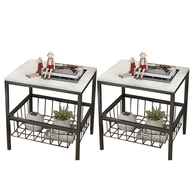 Open Storage Bed Nightstand Contemporary Night Table for Bedroom