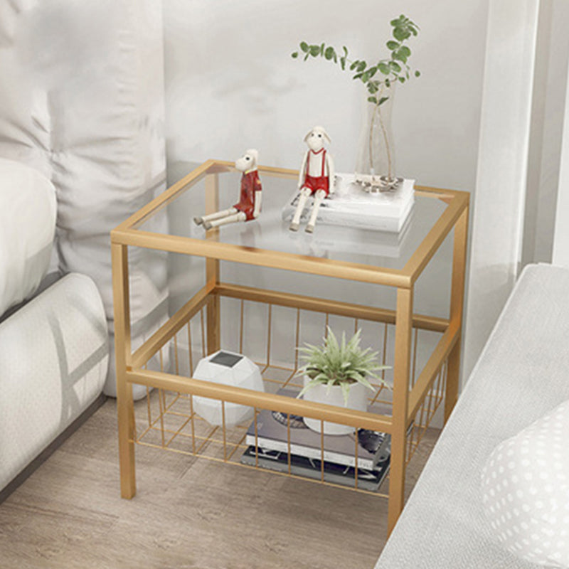 Open Storage Bed Nightstand Contemporary Night Table for Bedroom