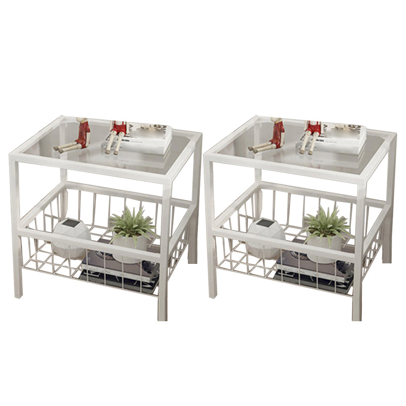 Open Storage Bed Nightstand Contemporary Night Table for Bedroom