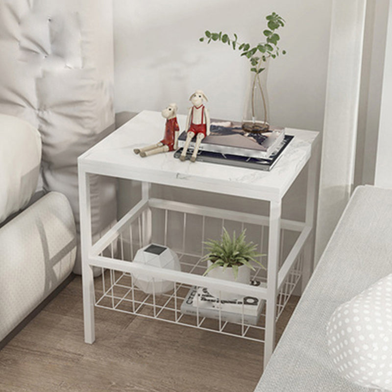 Open Storage Bed Nightstand Contemporary Night Table for Bedroom