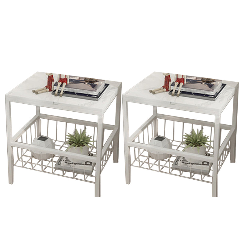 Open Storage Bed Nightstand Contemporary Night Table for Bedroom