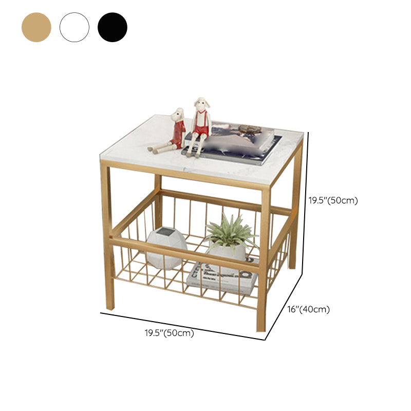 Open Storage Bed Nightstand Contemporary Night Table for Bedroom