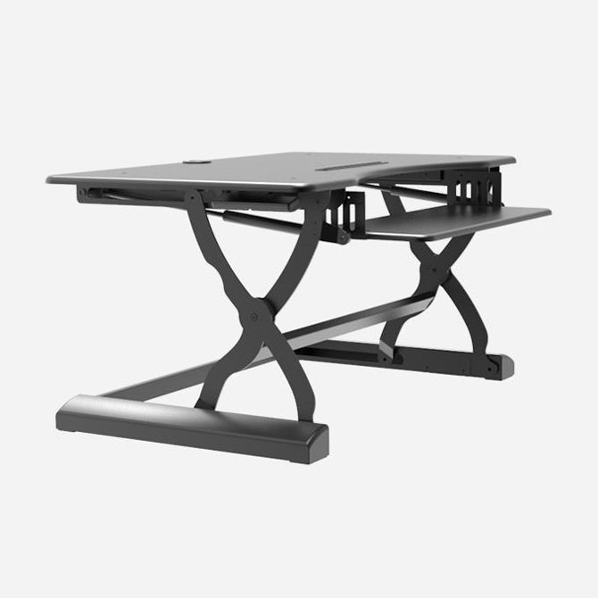 Modern Black Office Desk Height Adjustable Writing Desk for Home Office