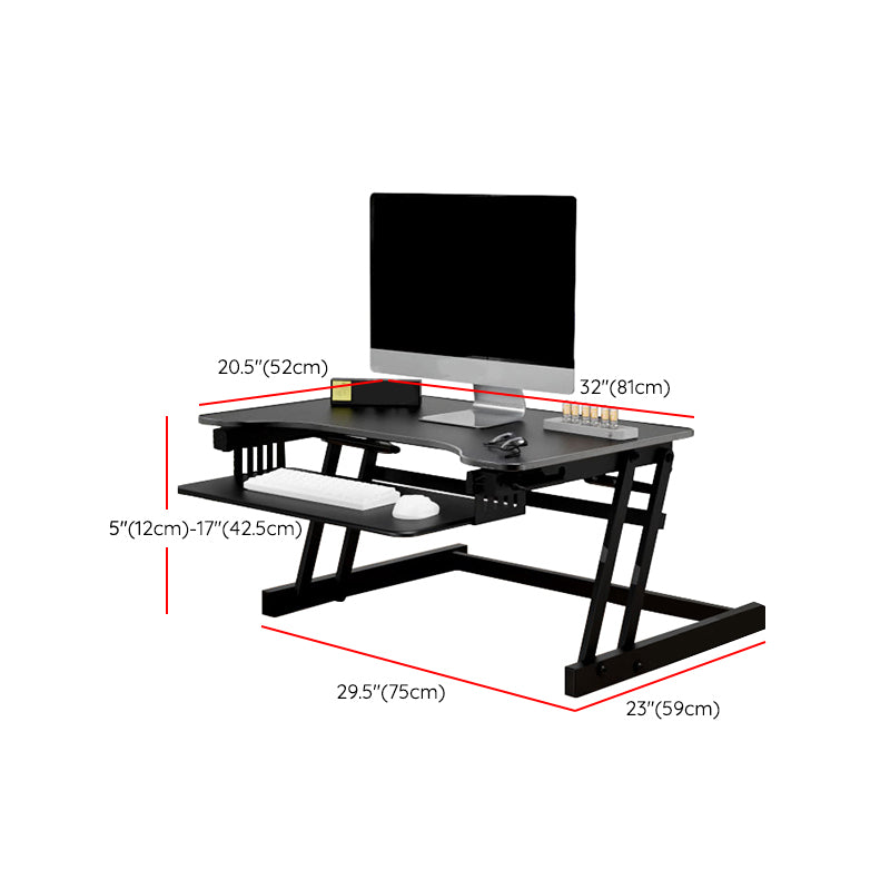 Modern Black Office Desk Height Adjustable Writing Desk for Home Office