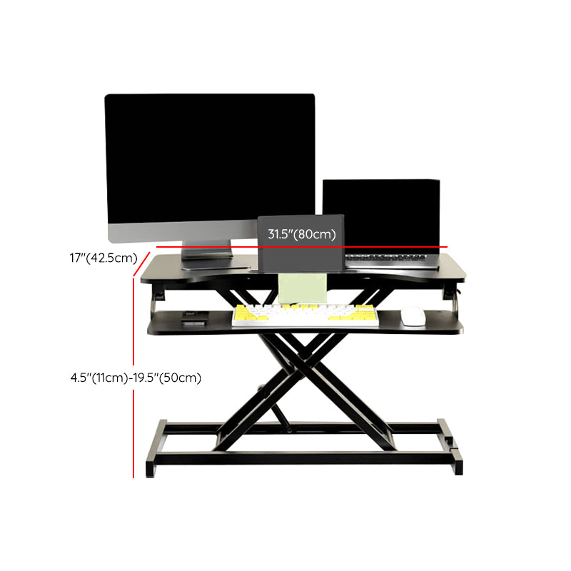 Modern Black Office Desk Height Adjustable Writing Desk for Home Office