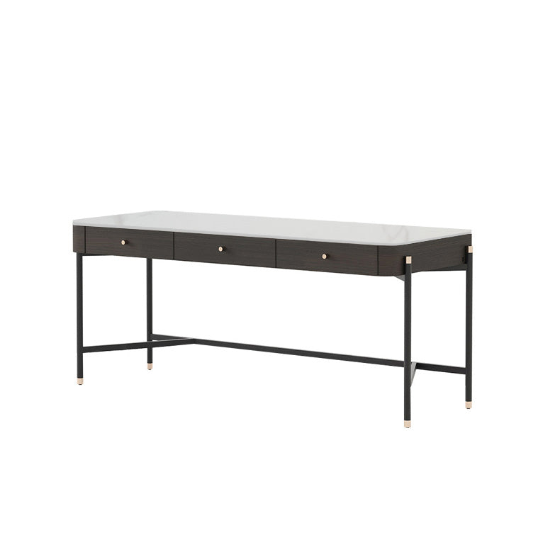 Rectangular Shaped Office Desk Conference Table 2 Legs Writing Desk in Black