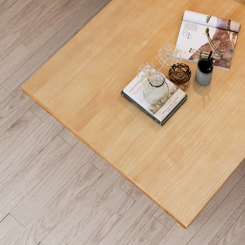 Rectangular Shaped Conference Table Wooden Writing Desk in Natural