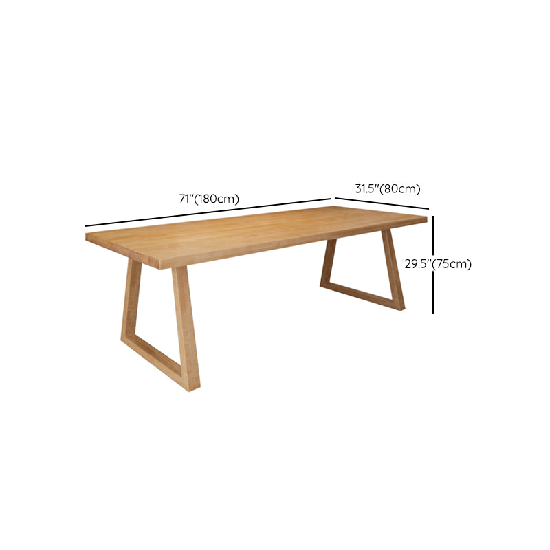 Rectangular Shaped Conference Table Wooden Writing Desk in Natural