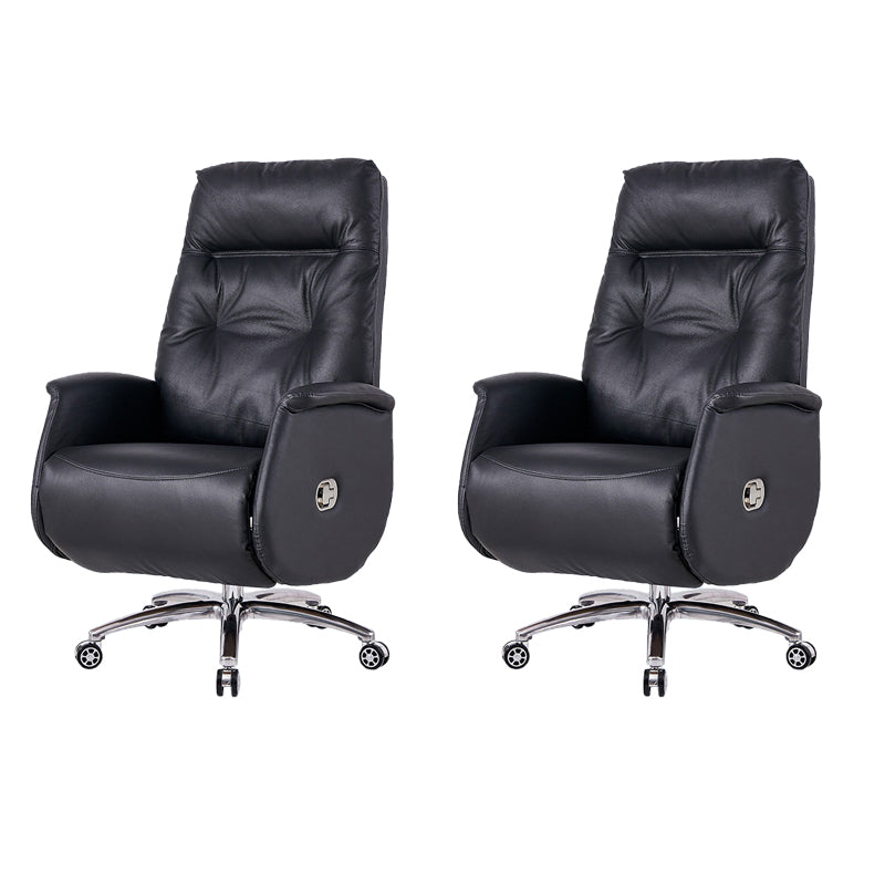 Modern Armless Office Chair Leather Adjustable Seat Height Ergonomic Desk Chair