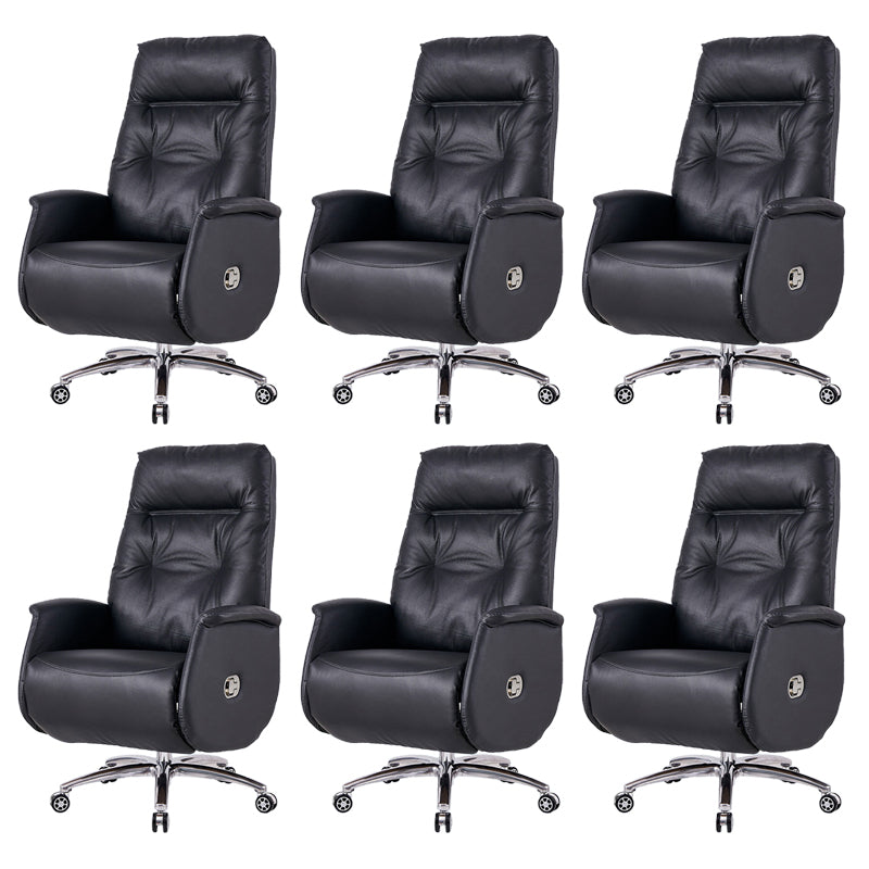 Modern Armless Office Chair Leather Adjustable Seat Height Ergonomic Desk Chair