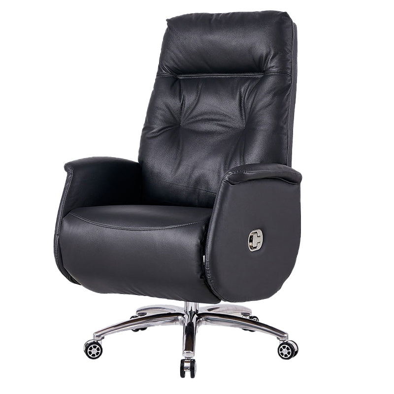 Modern Armless Office Chair Leather Adjustable Seat Height Ergonomic Desk Chair