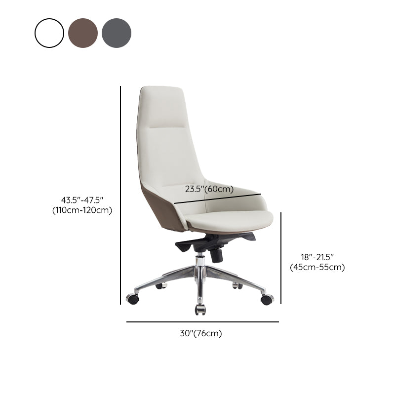 Modern Armless Office Chair Tilt Mechanism No Distressing Leather Ergonomic Desk Chair