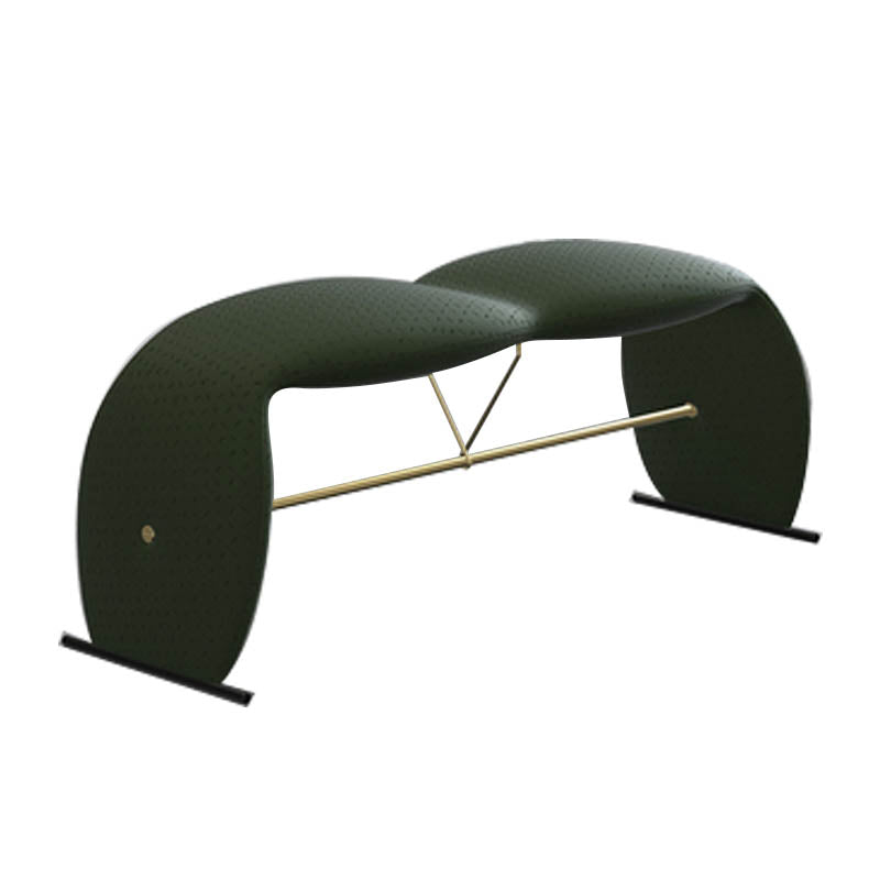 Glam Rectangle Seating Bench Cushioned Backless Bedroom Bench