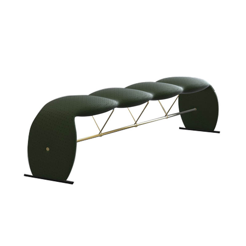 Glam Rectangle Seating Bench Cushioned Backless Bedroom Bench