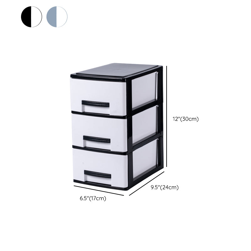 Plastic Filing Cabinet Vertical Modern Drawers File Cabinet for Home Office