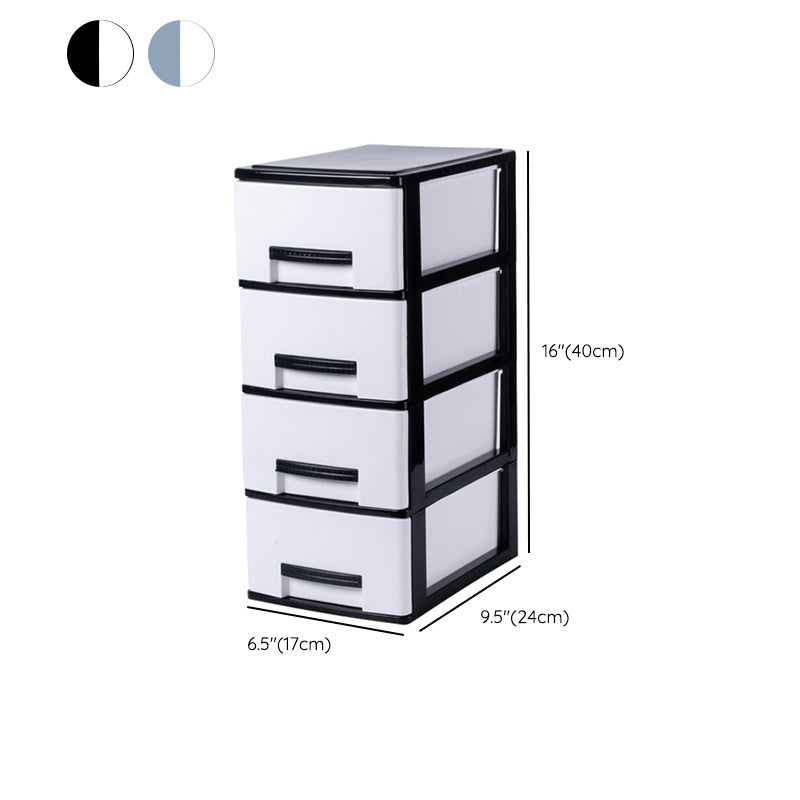 Plastic Filing Cabinet Vertical Modern Drawers File Cabinet for Home Office