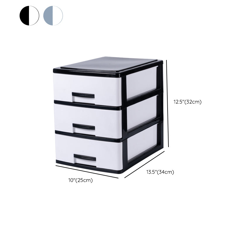 Plastic Filing Cabinet Vertical Modern Drawers File Cabinet for Home Office