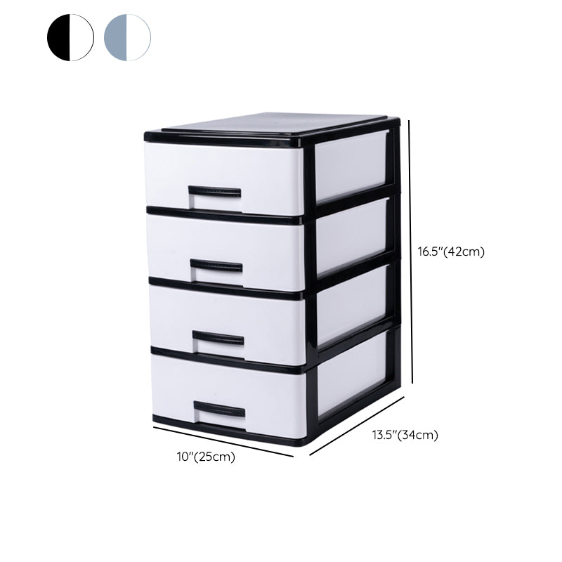 Plastic Filing Cabinet Vertical Modern Drawers File Cabinet for Home Office