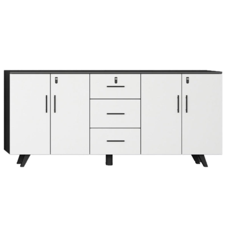 Modern Style File Cabinet Wooden Frame Lock Storage Filing Cabinet