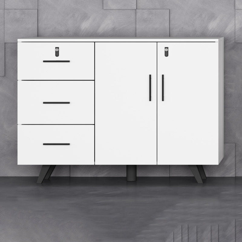 Modern Style File Cabinet Wooden Frame Lock Storage Filing Cabinet