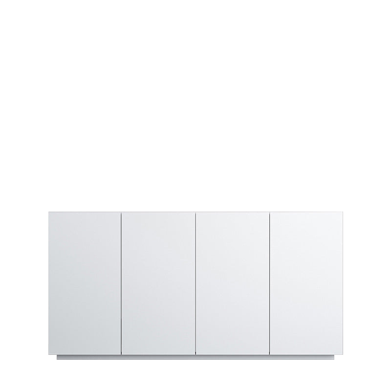 White Glam Side Board for Dining Room Indoor Dining Buffet with Cabinets