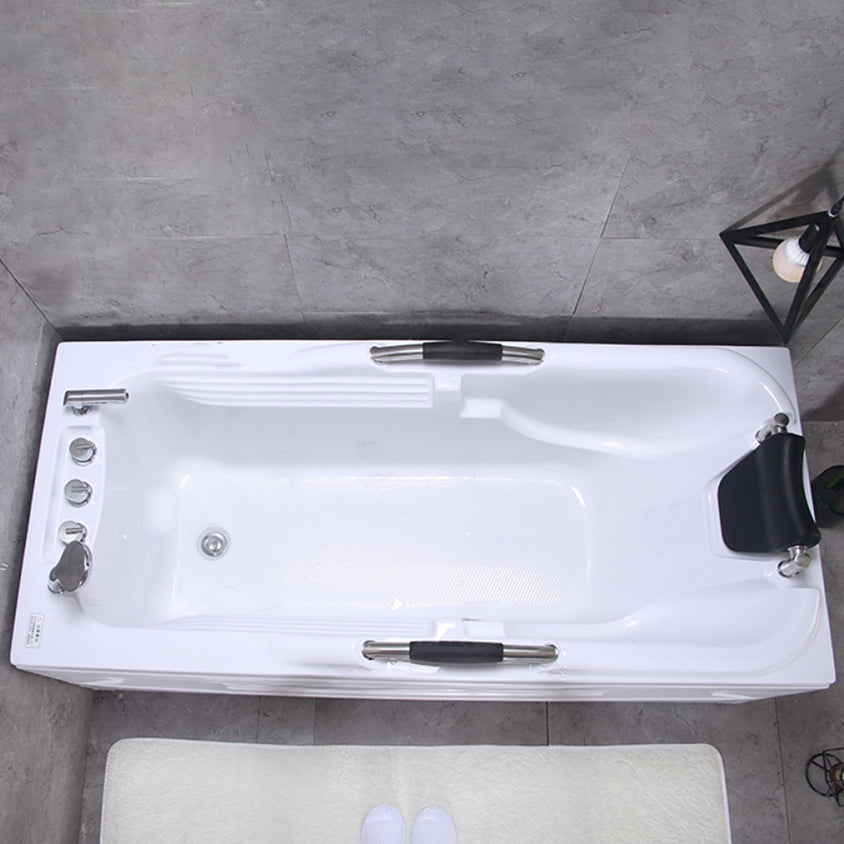Modern Soaking Bathtub Rectangular Stand Alone Acrylic White Bath